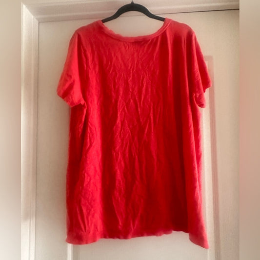 🍷Lucy & Laurel coral modal cotton soft tee shirt size 3X