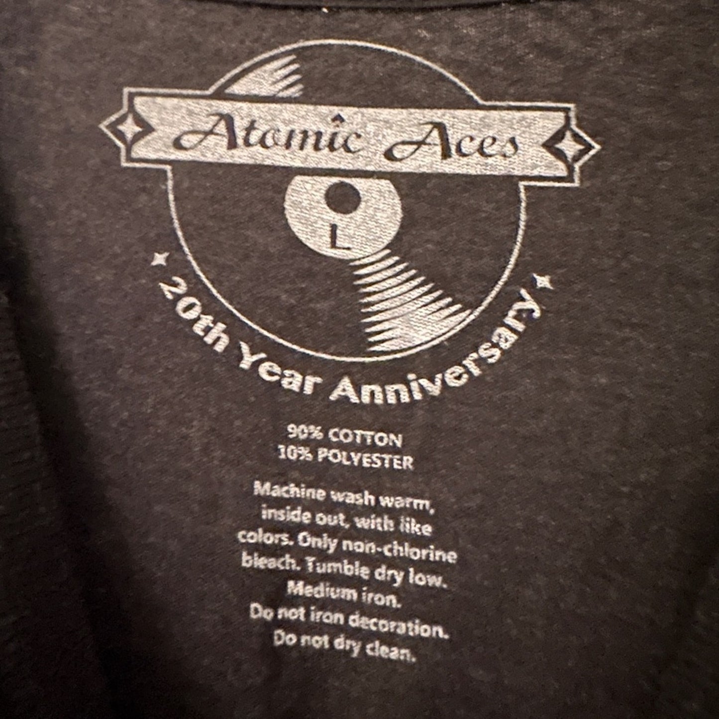 Atomic Aces black graphic tee size large