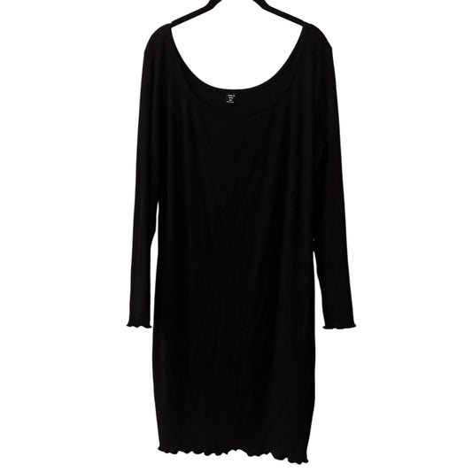 SHEIN curve black long sleeve ribbon knit mini dress size 2XL
