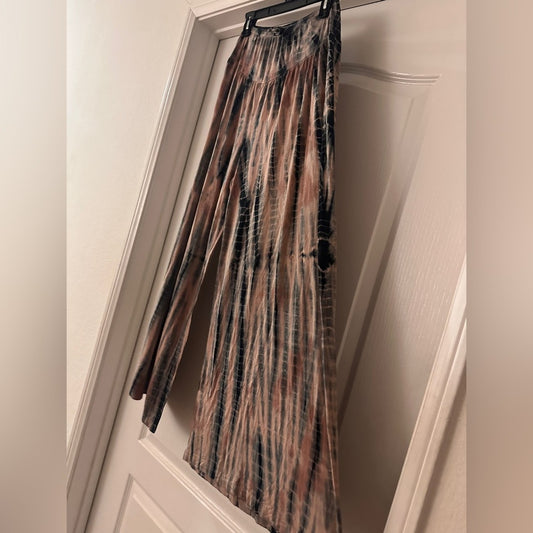 Urban X blue and brown tie dye wide length pants size medium