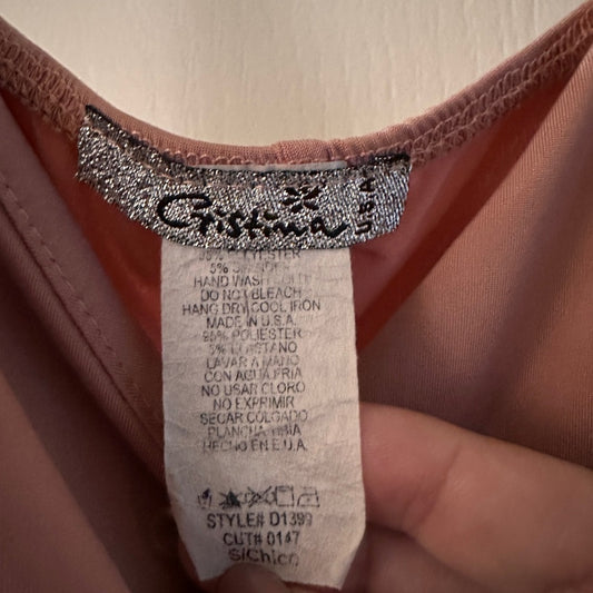 Vintage Cristina USA beige draped slip dress size small