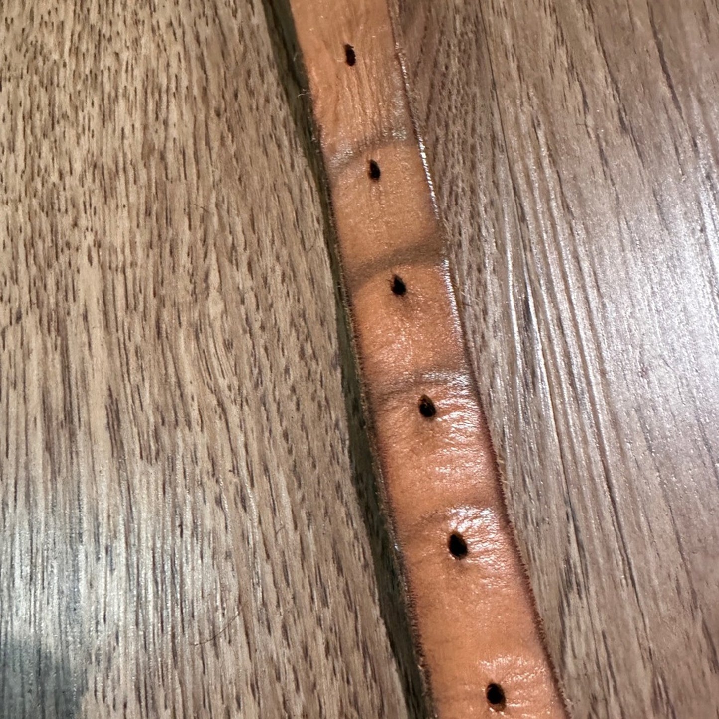 Light brown leather belt