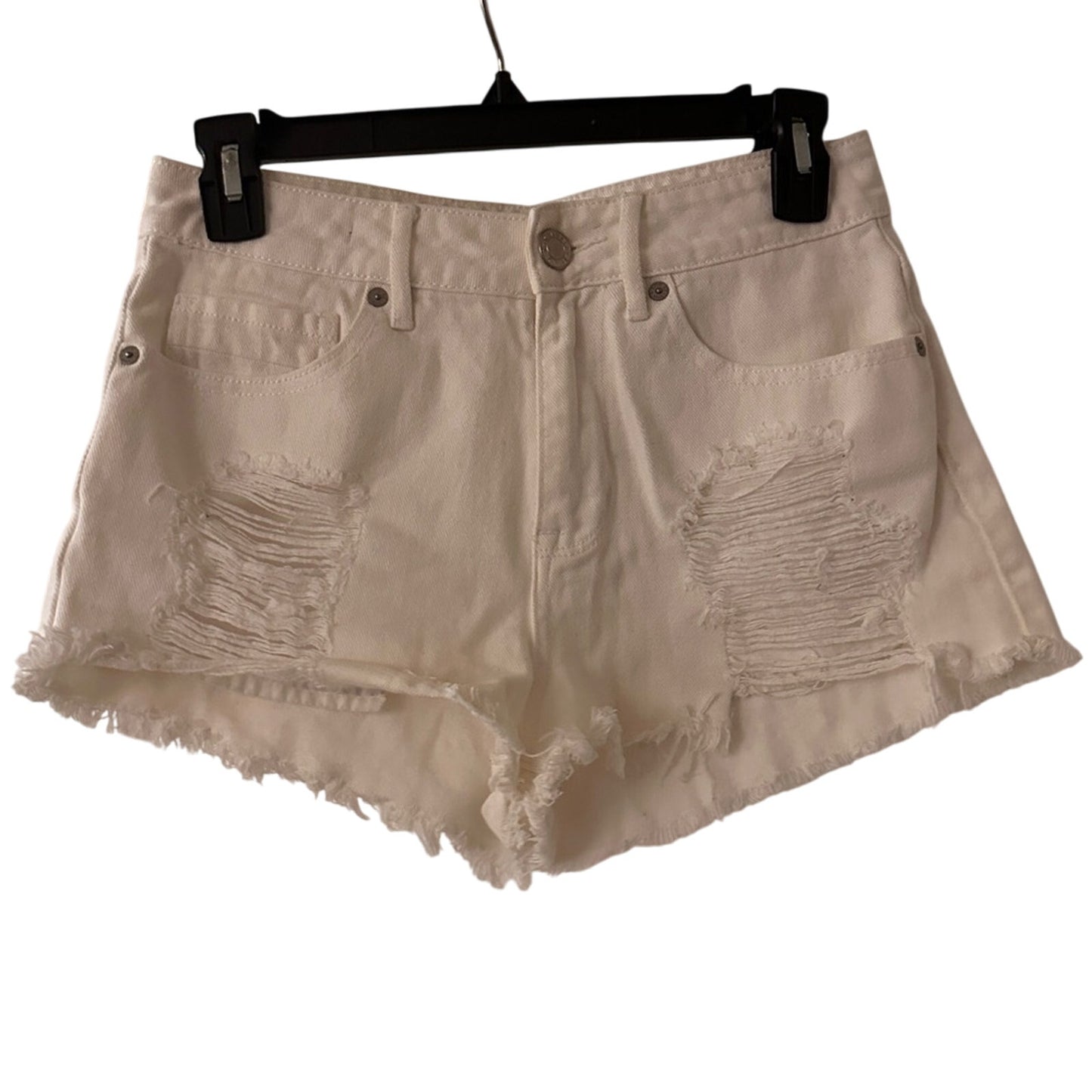 Kendall & Kylie super high rise white denim shorts size 5