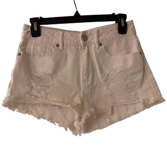 Kendall & Kylie super high rise white denim shorts size 5