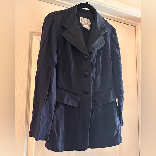 Vintage Dani Max dark navy blue blazer size 8