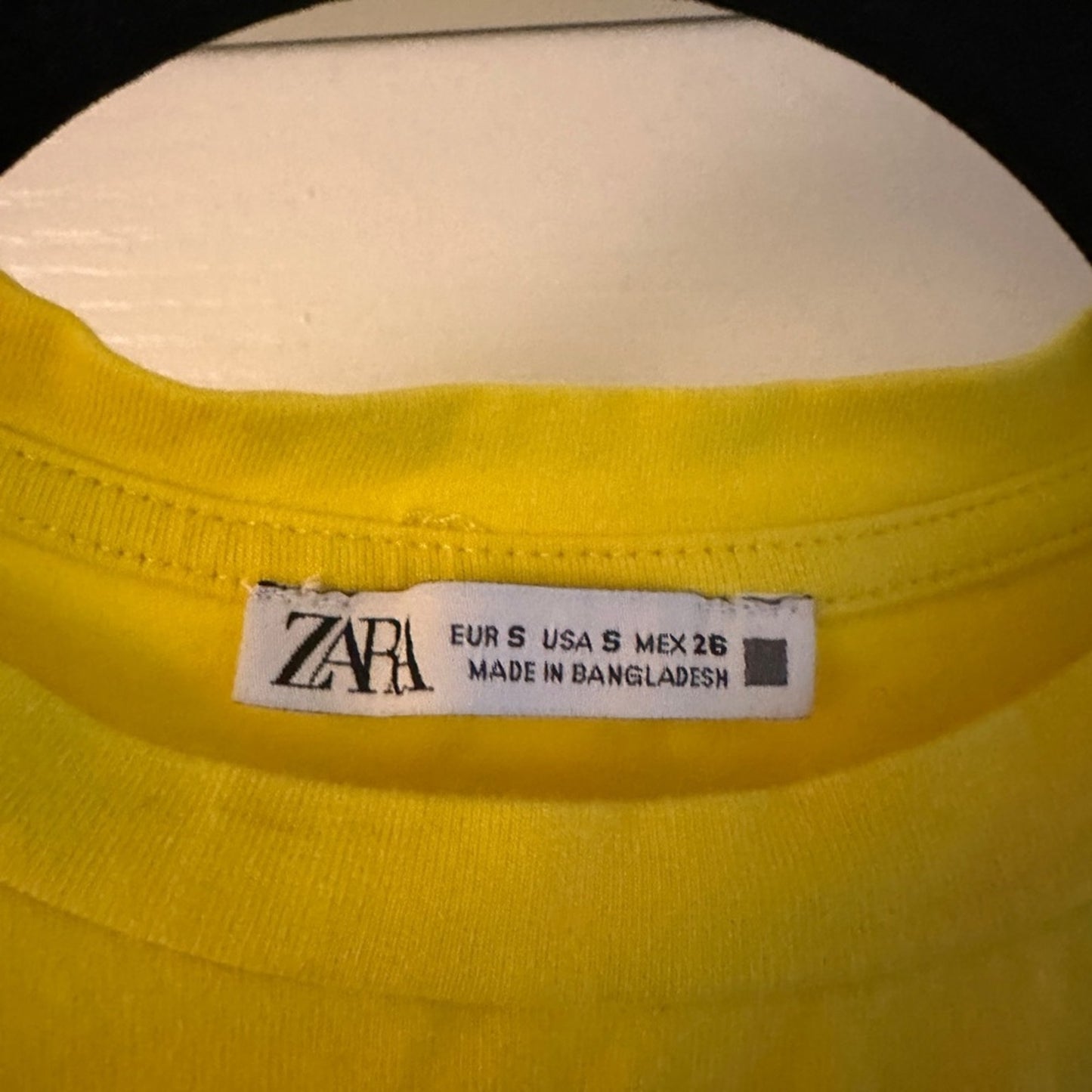 Zara yellow muscle tank size small