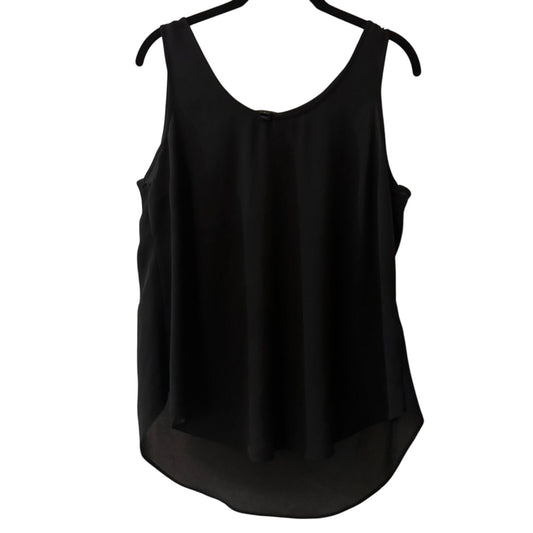 🍷J.Crew Black chiffon tank blouse size medium