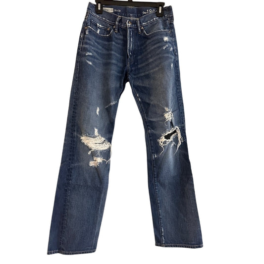 Gap 1969 authentic straight leg distressed jeans size 29x32