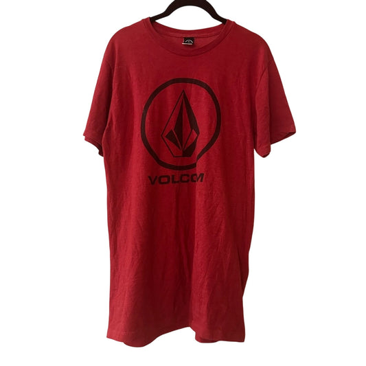 Volcom red graphic tee size medium