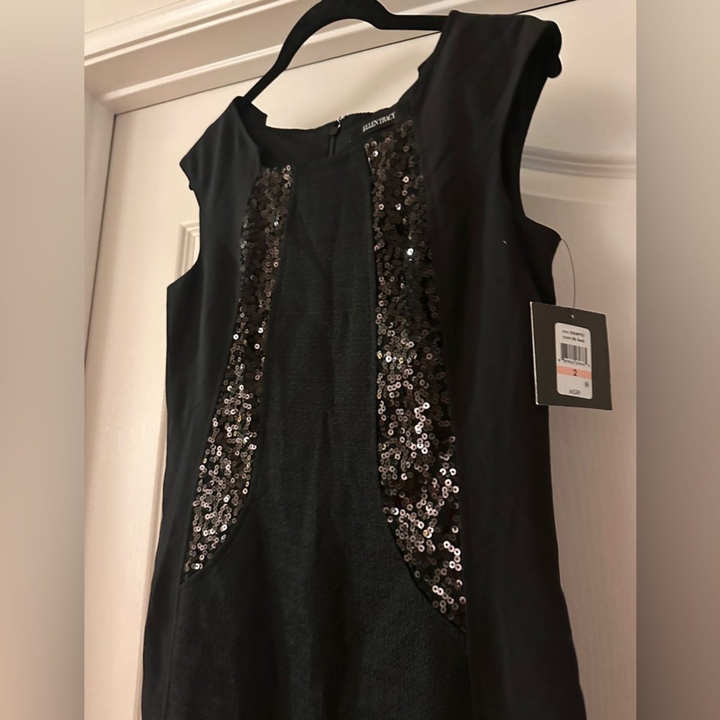 NWT Ellen Tracy black sleeveless dress size 2