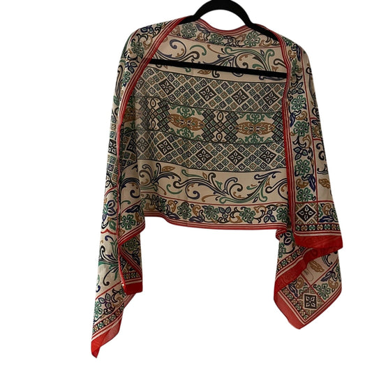 Vintage Piramit chiffon Elegant Multicolor Patterned Scarf