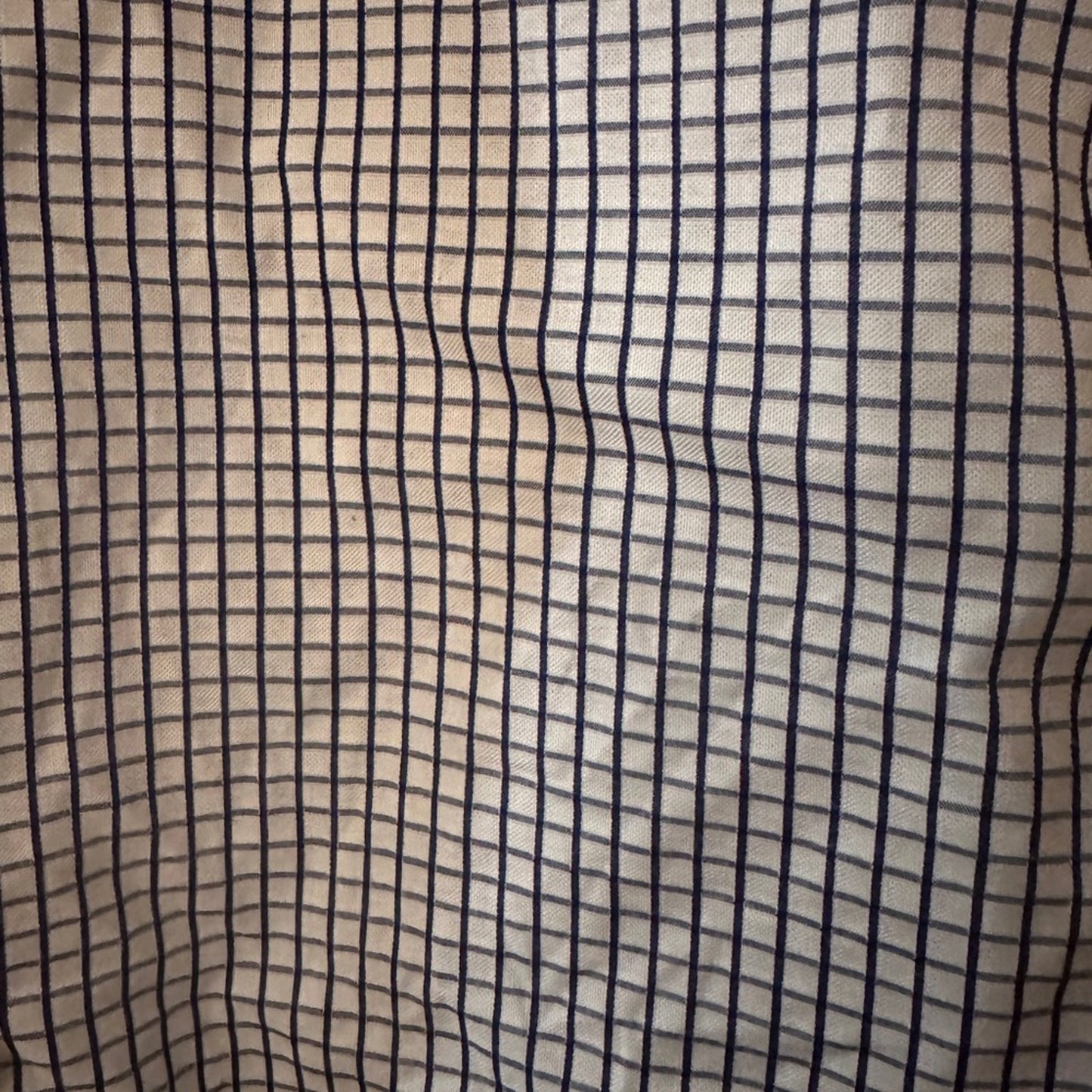 Hugo boss blue and white checkered print button down shirt size 15in