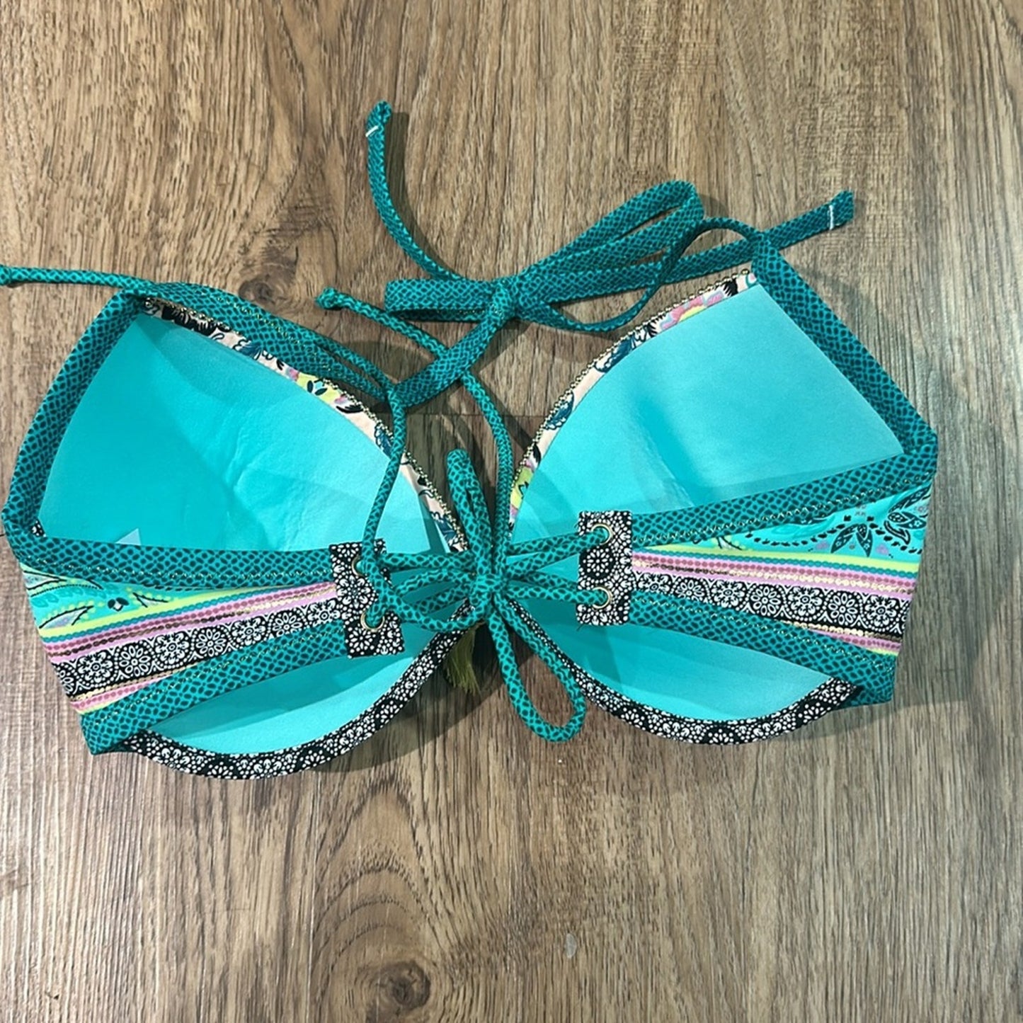 Shade and shore eclectic print top size 36 DD