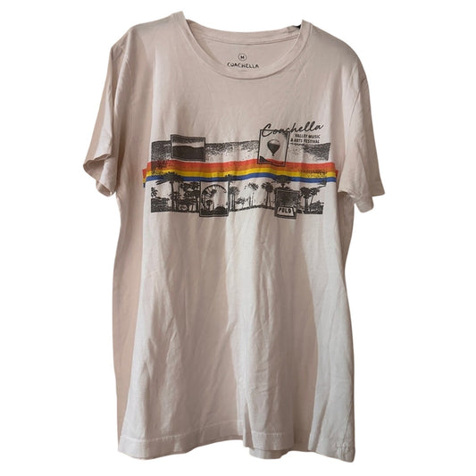 Coachella white graphic tee size medium