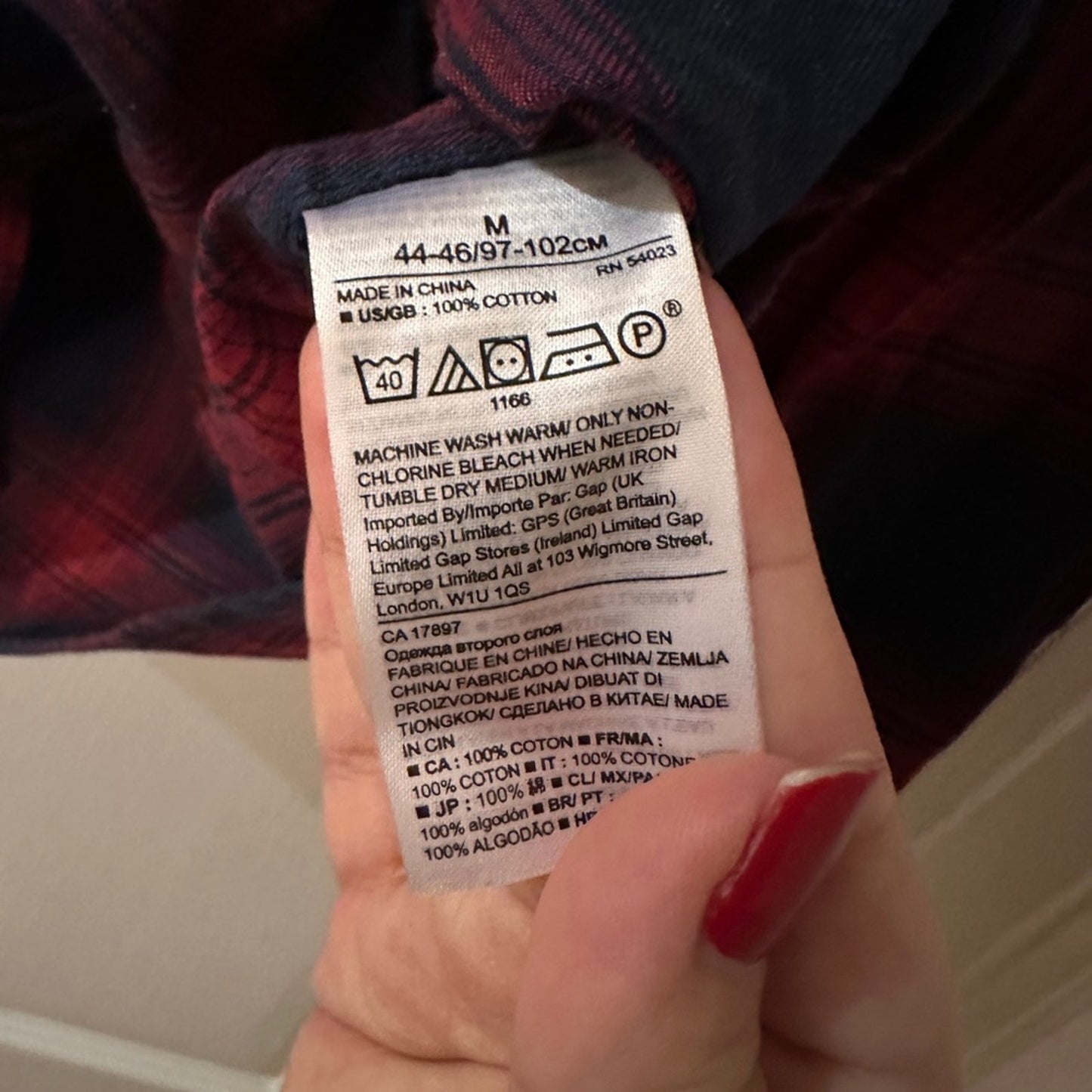 Banana Republic navy and red cotton luxe flannel button up shirt size medium