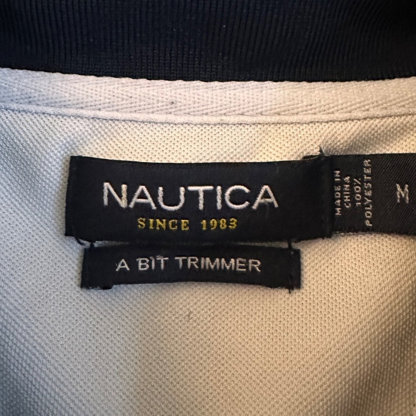 Nautica navy blue henley polo size medium