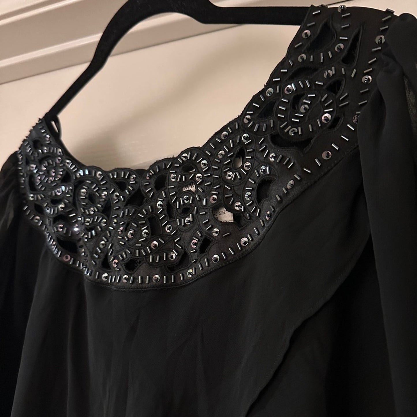 NWT Drapers & Damons black chiffon dress size 12