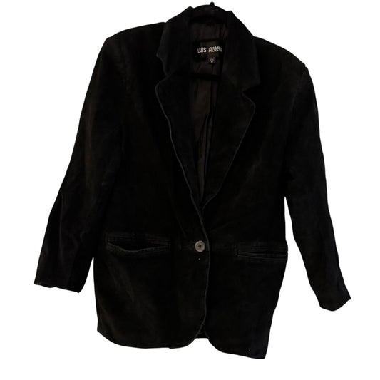 Vintage 80’s Luis Allen black leather blazer size medium