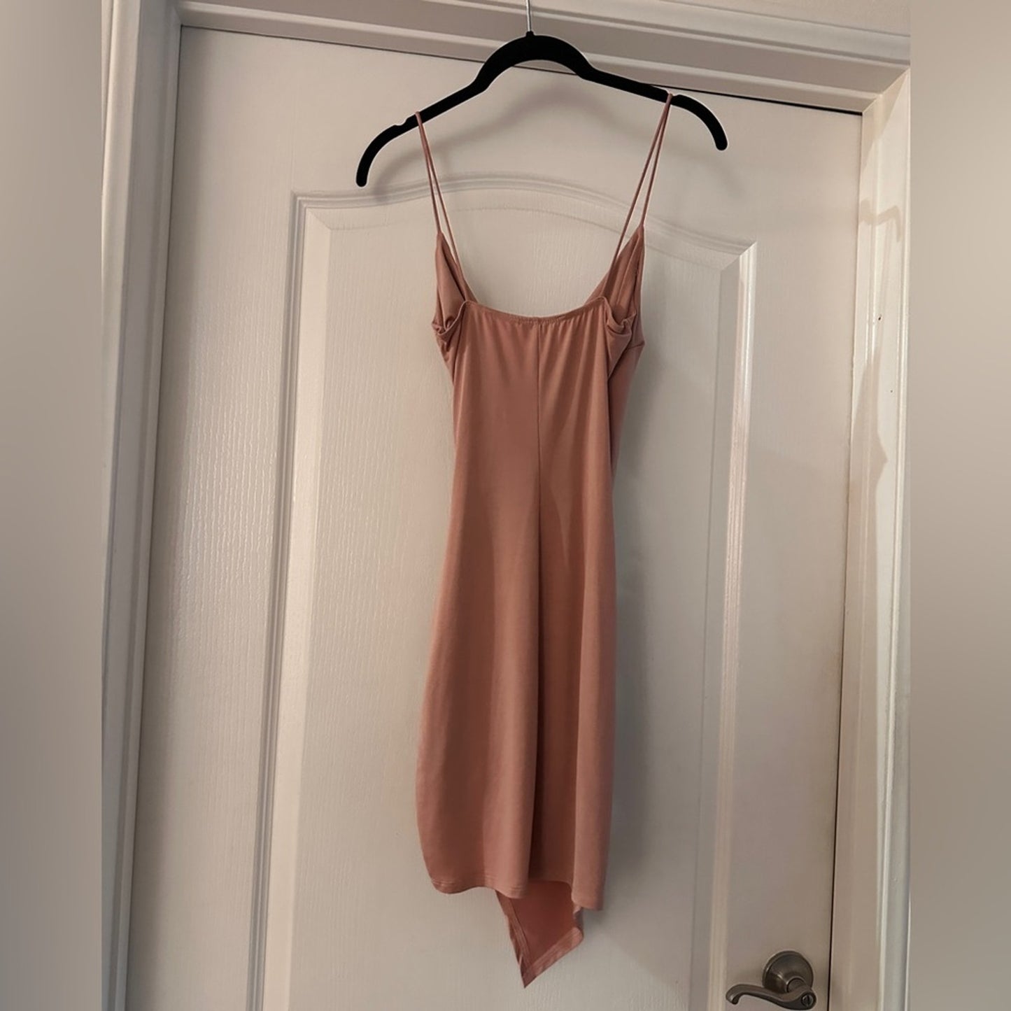 Vintage Cristina USA beige draped slip dress size small