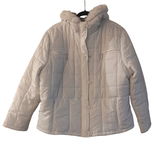 🍷Jou Jou white puffer warm jacket size 2X