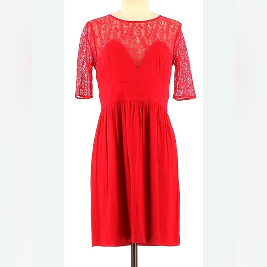 Sandro lace top for and flare mini dress size 3/Large