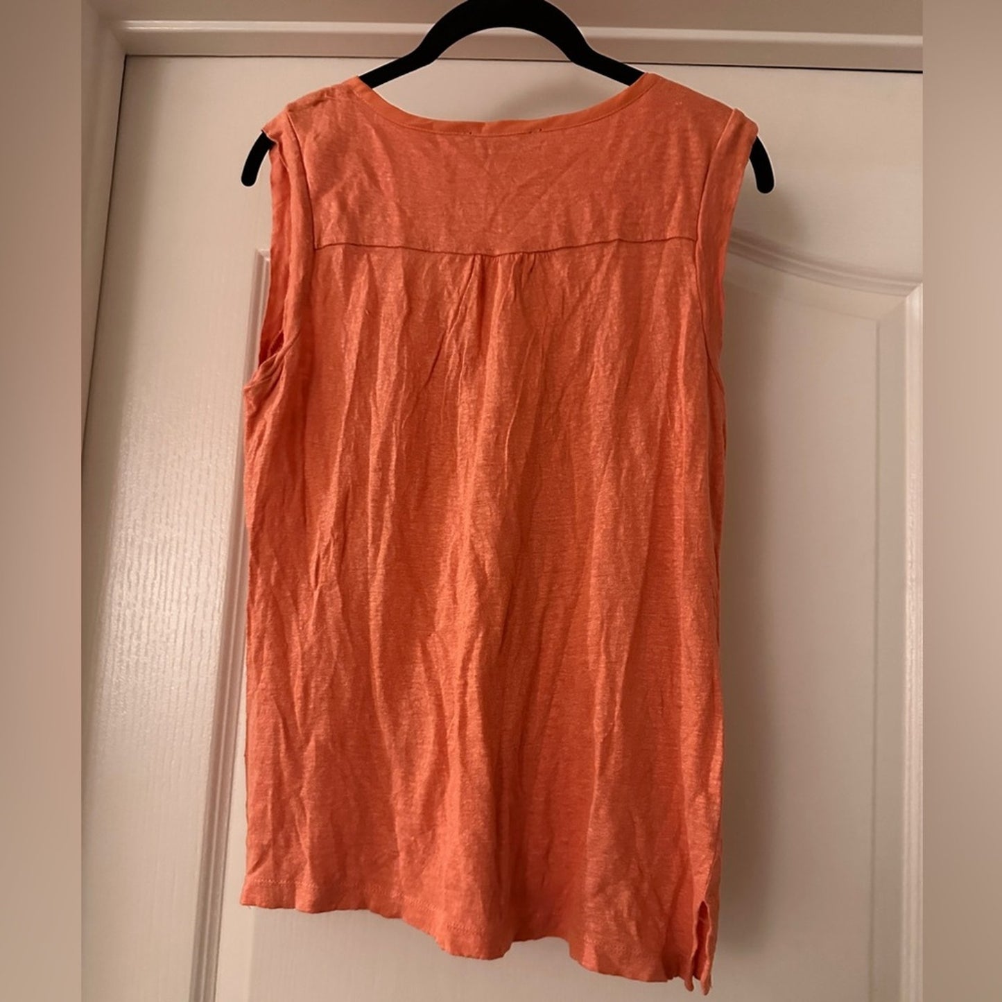 Sanctuary 100% linen orange sleeveless top size small