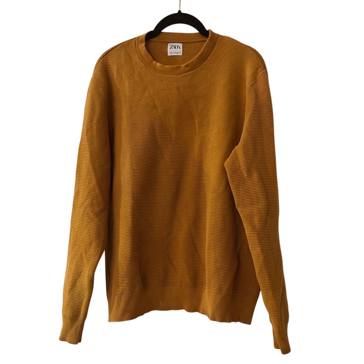 Zara mustard yellow ribbed sweater size medium