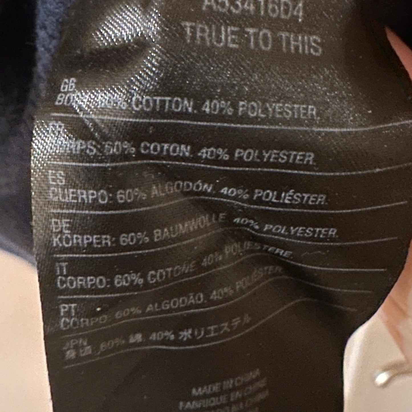 Volcum navy blue waffle knit long sleeve tee size medium