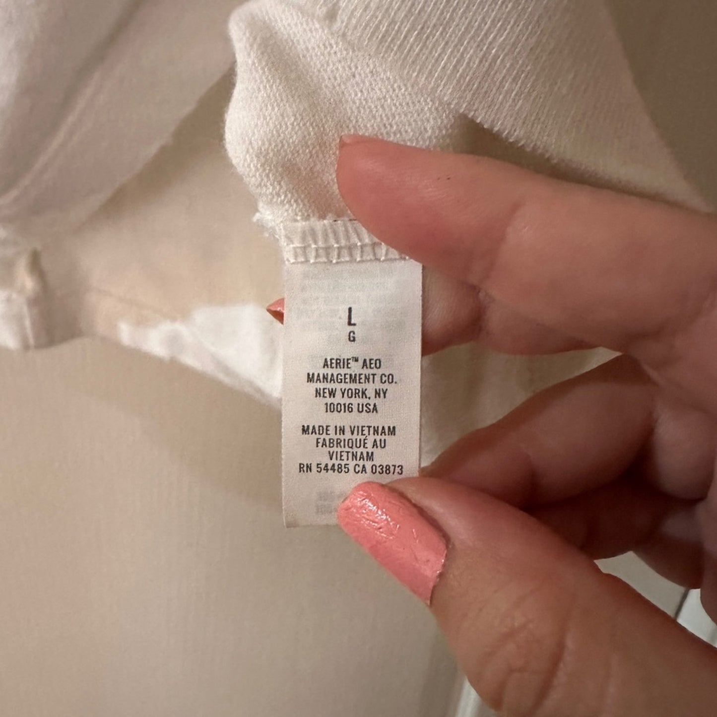 Aerie white oversized muscle tee size large