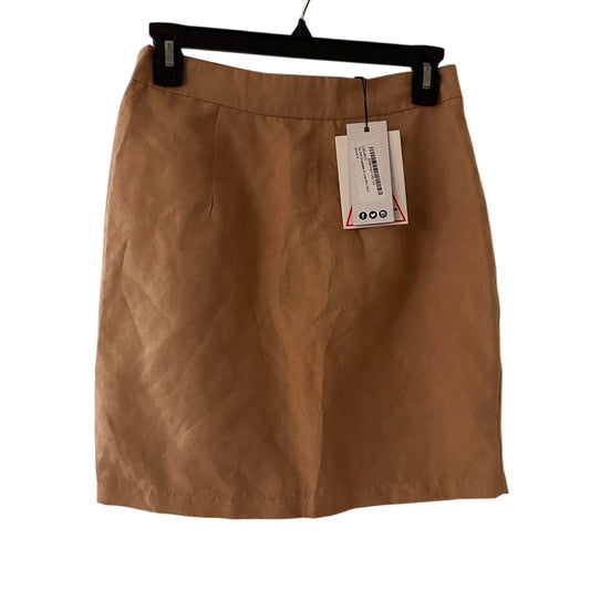 NWT Boohoo faux soft suede aline mini skirt size 2
