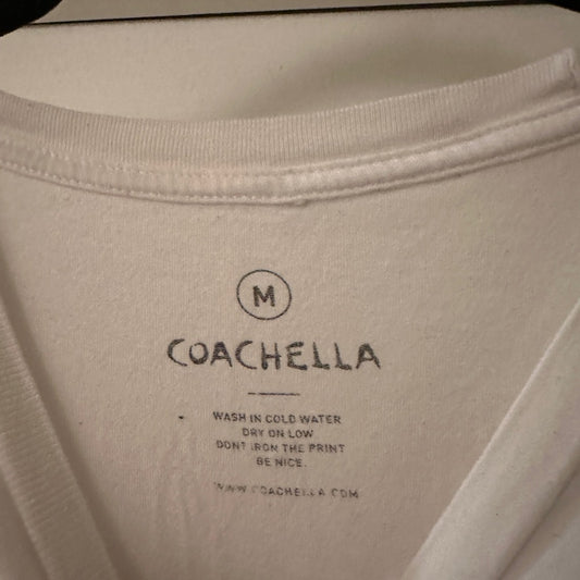 Coachella white graphic tee size medium