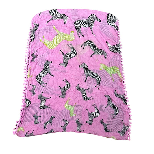 🍷Lulla collection by Bindia pink zebra printed infinity circle scarf