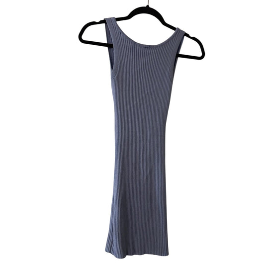 🐈‍⬛Princess Polly blue ribbed knit body con mini dress size 4