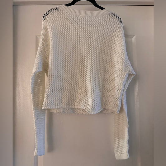 BP Nordstrom white knit crew neck sweater size medium
