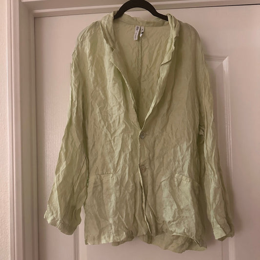 Zara fillsens green blazer size M/L