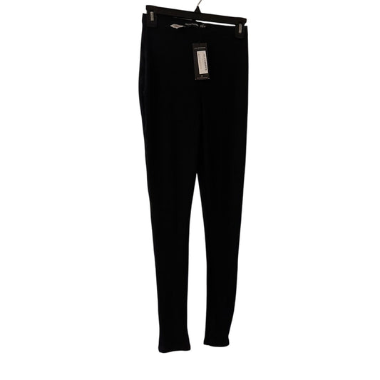 NWT Prettylittlething black ribbed knit cut out leggings size 10