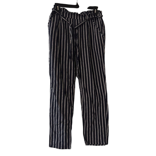 Harmony + Havoc Navy Blue and Grey pinstriped pants size 7
