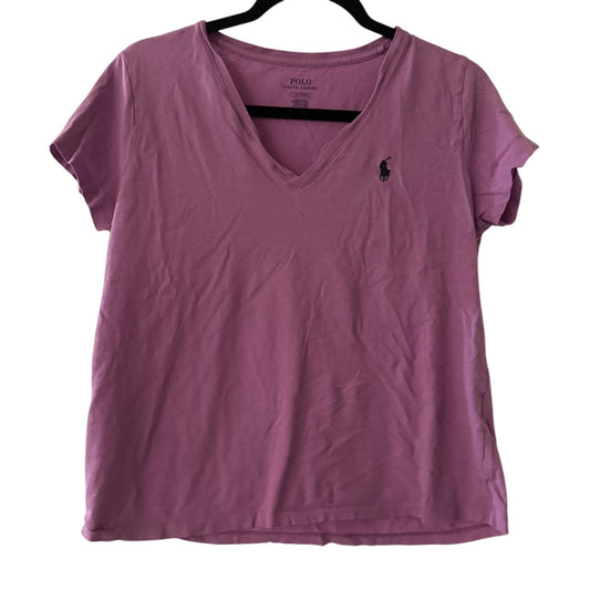 Polo Ralph Lauren purple short sleeve vneck tee size large