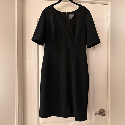 Vince Camuto black short sleeve career dress size 8