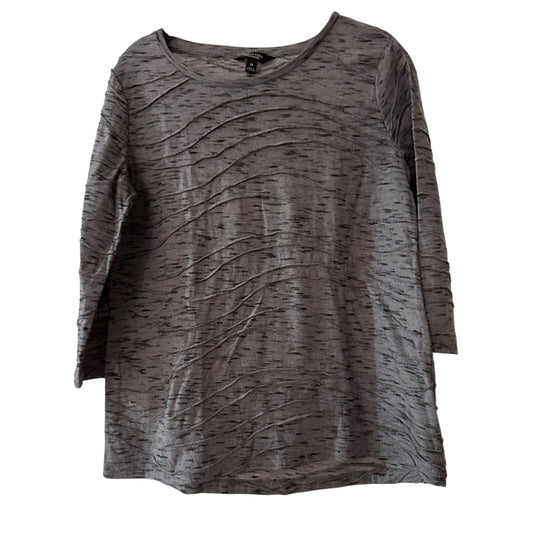 🍷Simply Vera , Vera Wang Heather grey textured tee size medium