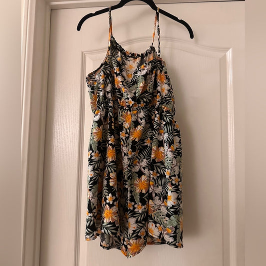 Floral Spaghetti Strap Romper
