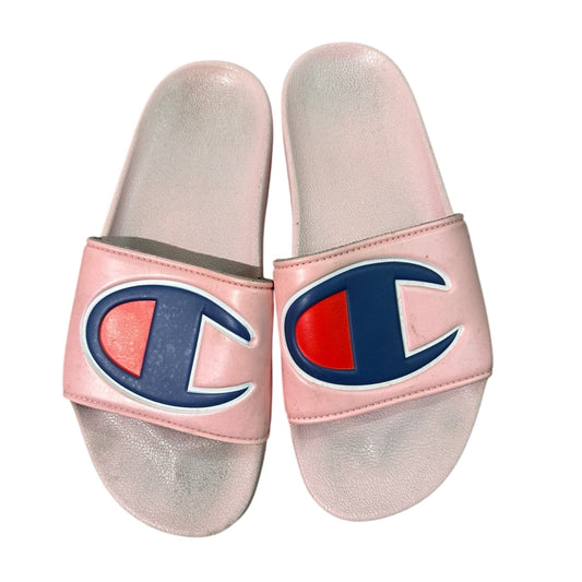 Champion pink slides size 6Y
