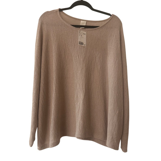 🍷NWT H&M knit top with dolman sleeved in beige size XXL