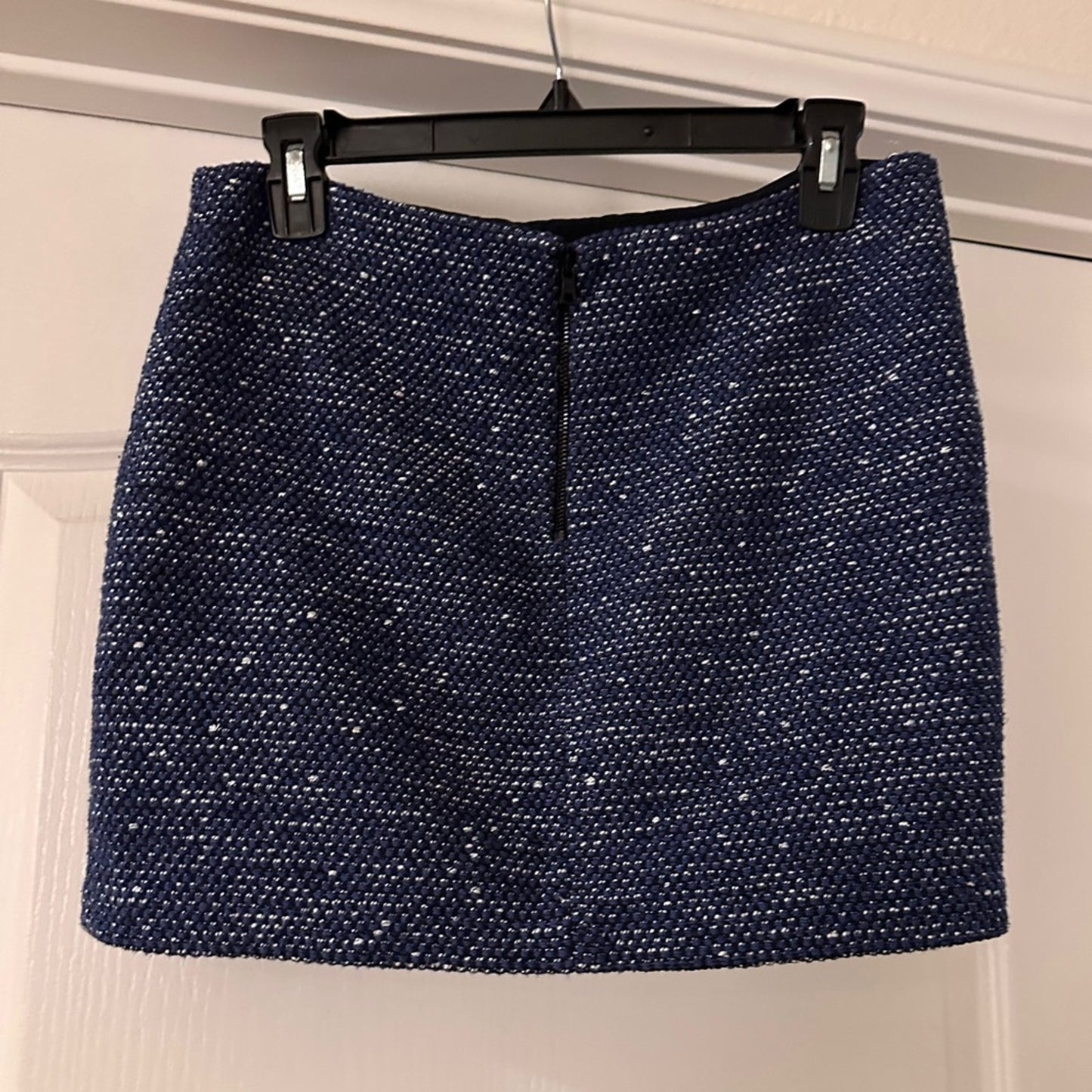 Alice + Olivia blue tweed mini skirt size 4