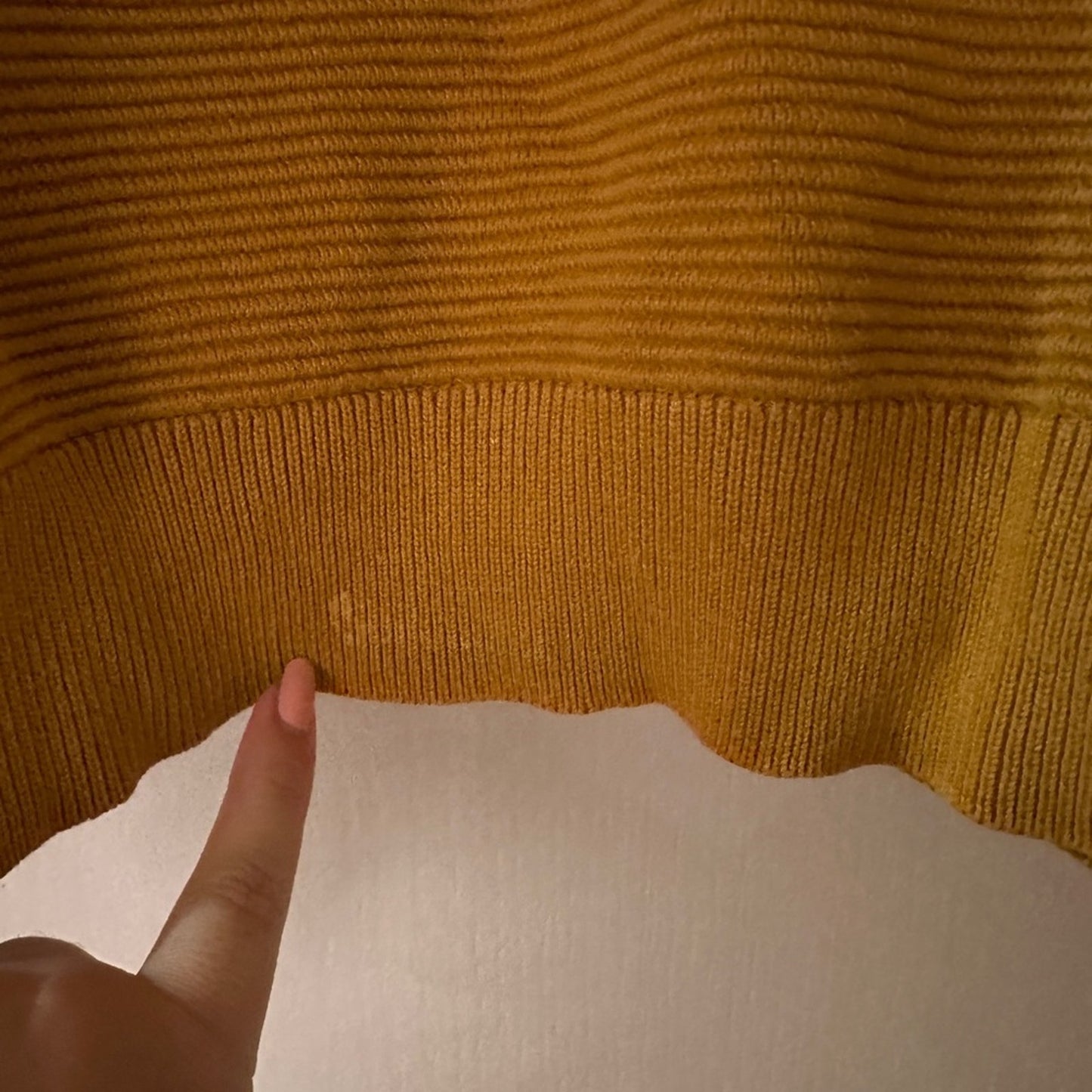 Zara mustard yellow ribbed sweater size medium