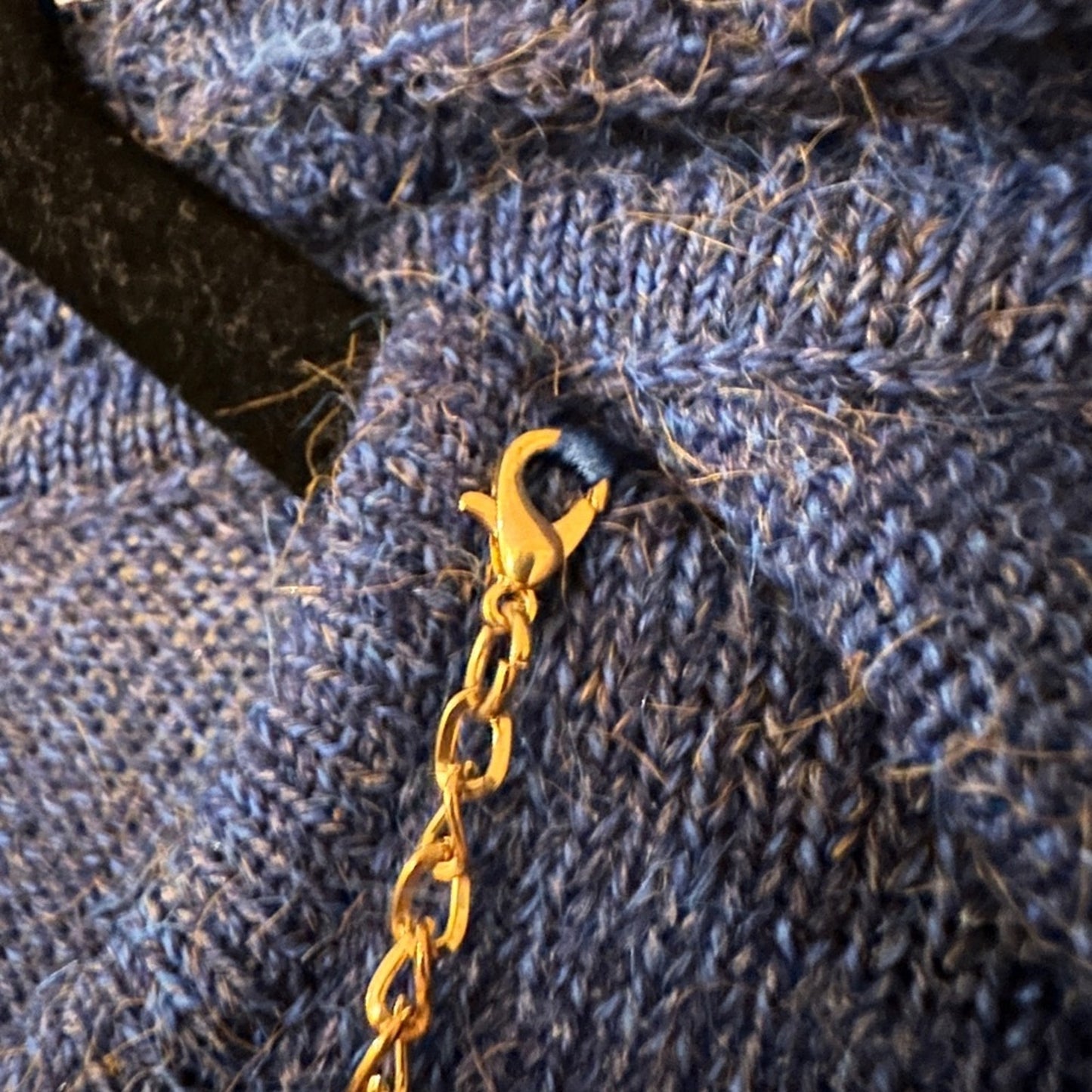 Alfred Dunner blue knit wool blend stylish sweater size medium