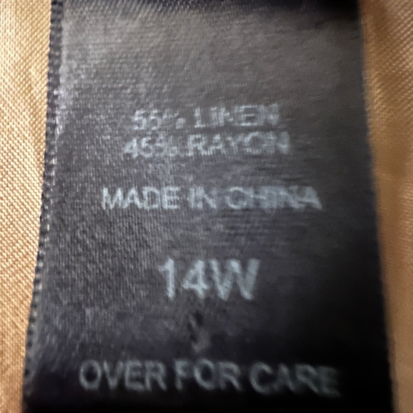 Ashley Stewart beige linen blend jacket size 14W