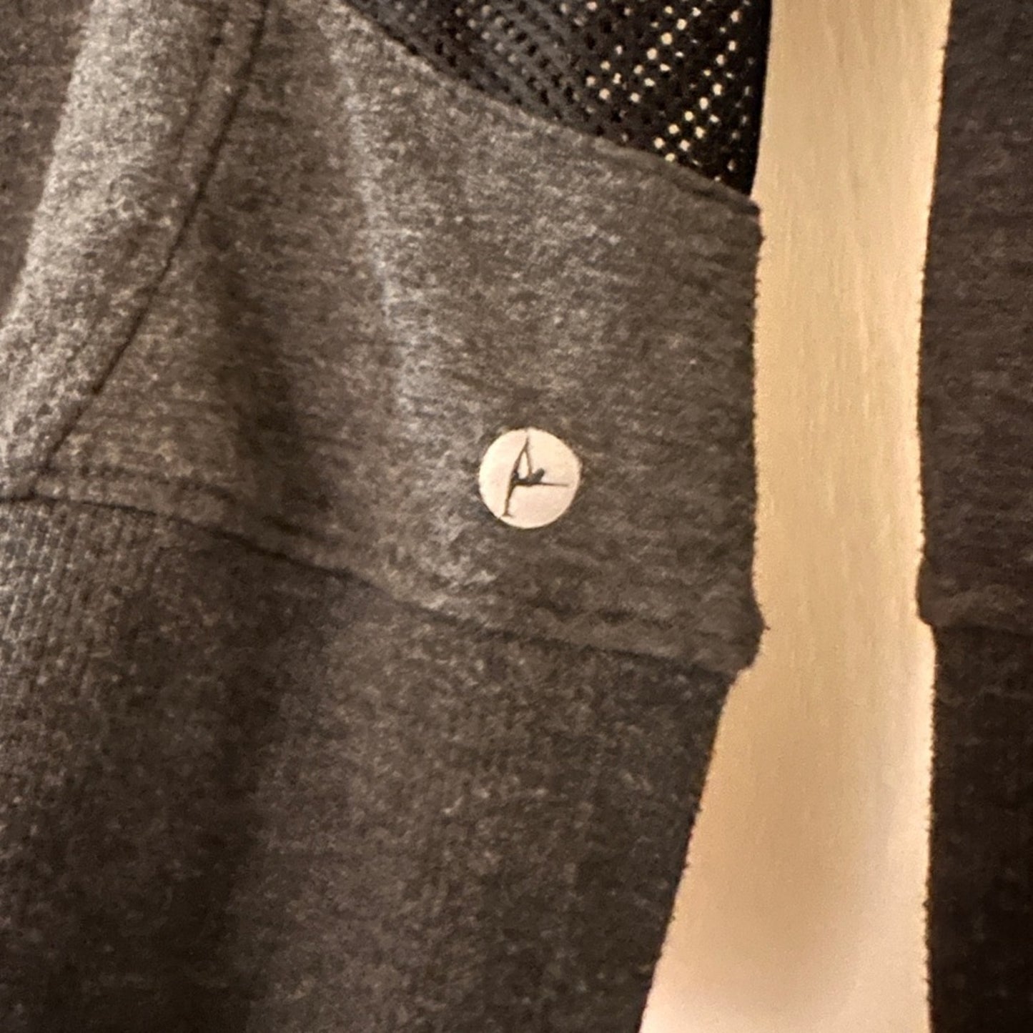 90 degrees dark grey mesh cut out hoodie size 7/8