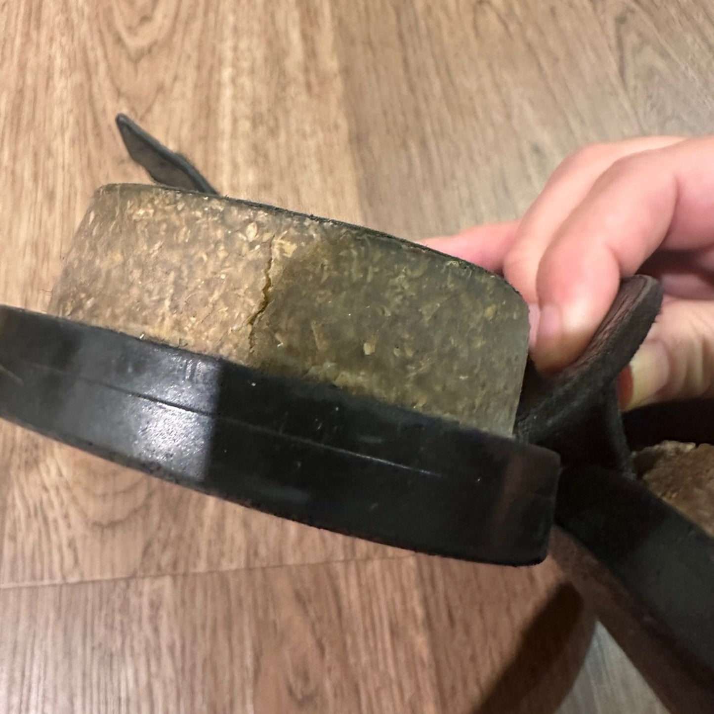 Zara black leather calf hair slides size 7