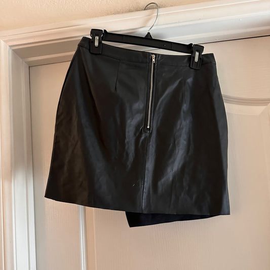NWT prettylittlething faux leather wrap skirt size 10